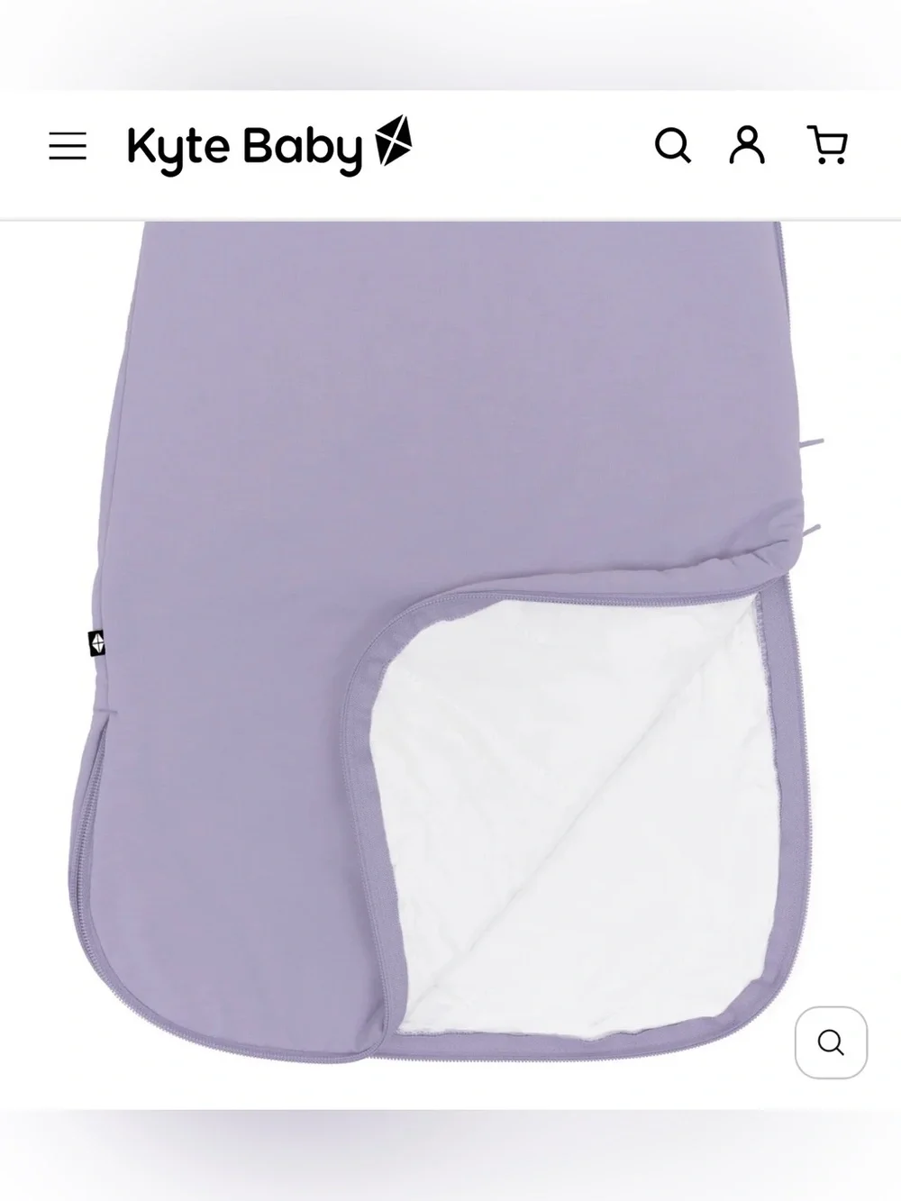 Kyte Baby Sleep Bag in Taro 1.0 , size Large